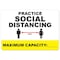 Signmission PSA Practice Social Distancing Maximum Capacity 10in X 7in Peel N Stick Wall Graphic, RD-710-25510 OS-NS-RD-710-25510 - alternate 1